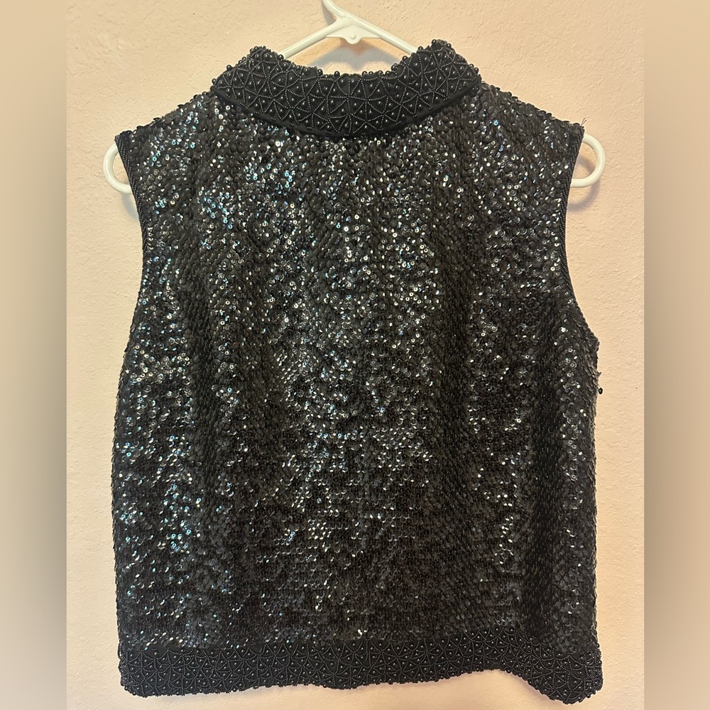 Vintage 1960s sequin and beaded top or blouse